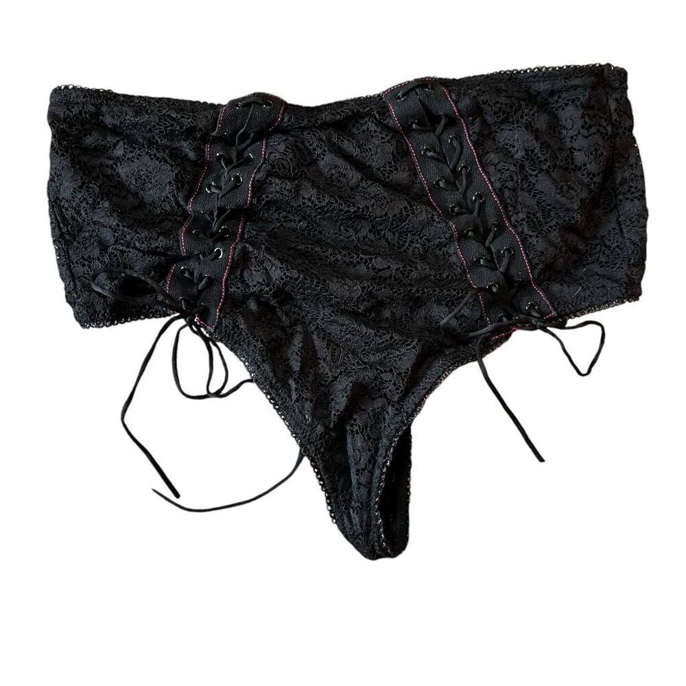 Torrid x Betsey Johnson Womens 2X Top 1X Bottoms Lace Corset High Waist Thong - Picture 3 of 9